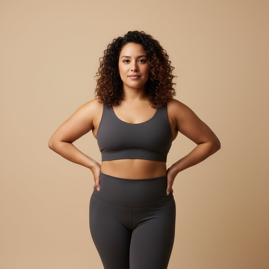 Mujer latina de mediana edad sonriente